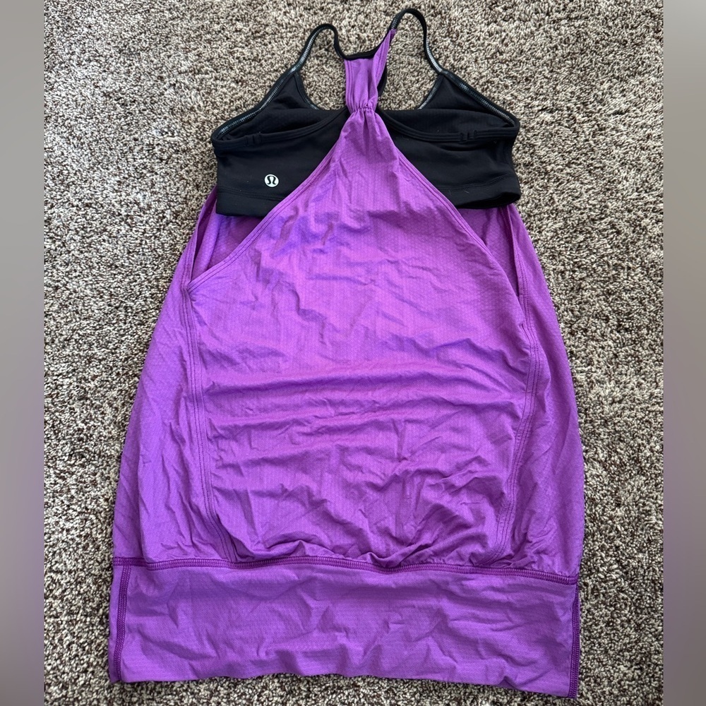 Lululemon | No Limits Tank | Tender Violet / Black | Size 4 - Picture 10 of 12